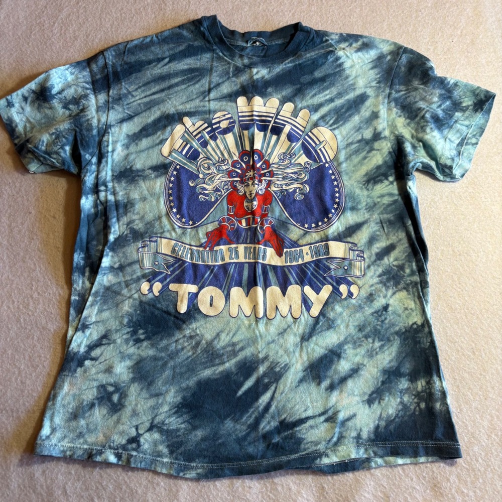 Vintage The Who Tie Dye Tommy 25 Years 1964-1989 T Shirt Men's 1989